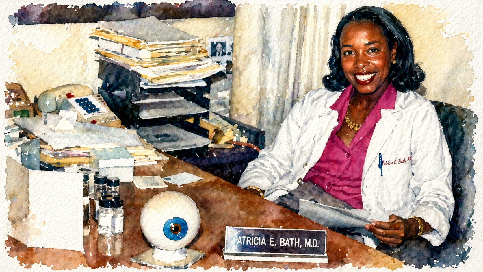 Patricia E. Bath nel suo studio
