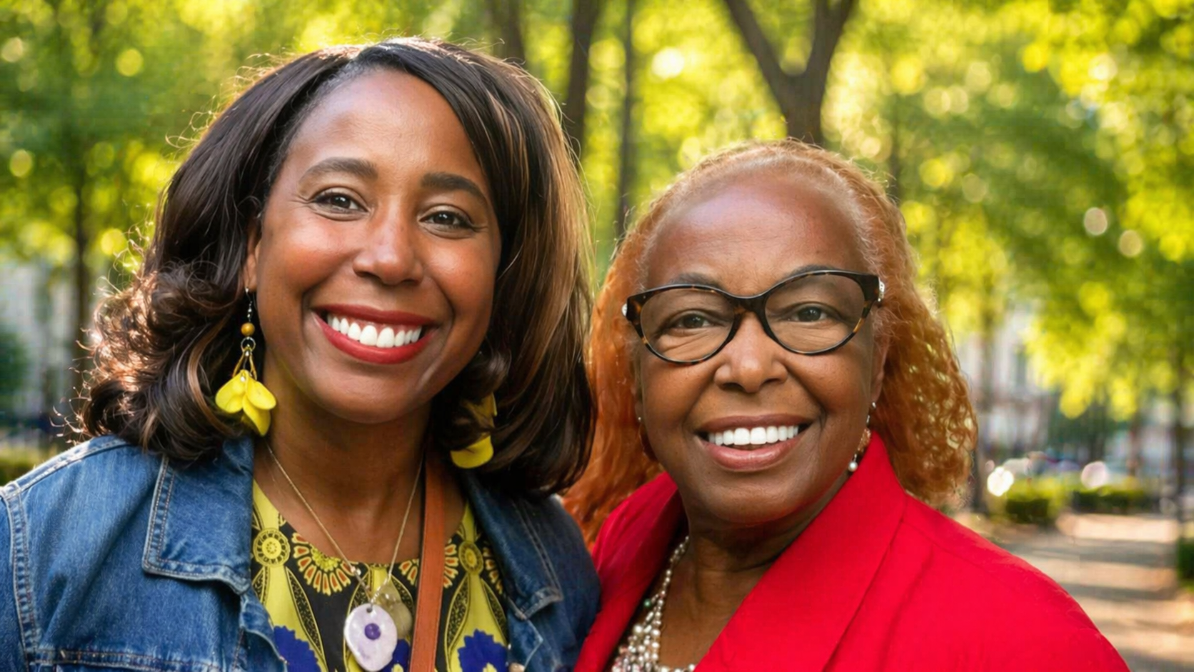 Ritratto solare di due donne sorridenti